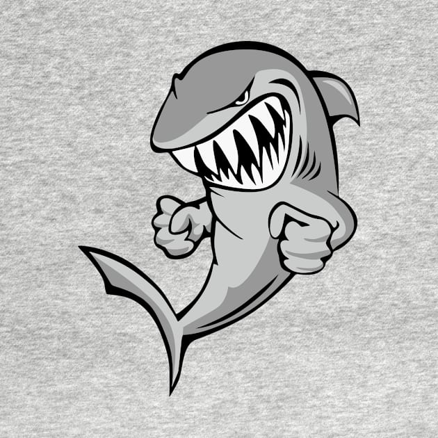 Shark With Attitude Cartoon by hobrath